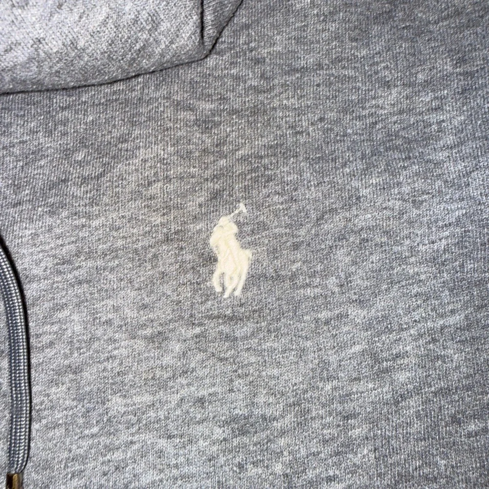 Polo Ralph Lauren Sweatshirt Small Gray Funnel Neck Pony Logo Pullover Hoodie